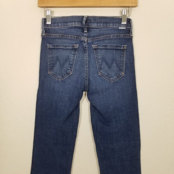 MOTHER Rascal Ankle Snippet Stretch Jeans Blue Size 24 - Picture 7 of 10